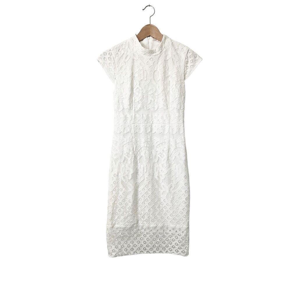 Baltic Born White Aria‎ Lace Column Dress Size Small